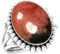 Jeweloporium 925 Silber Ringe für Damen Natürlich Rosa Rhodonit in schwarzem Mangan Edelstein Mode Silber Ringe Größe 52(16.6) Geburtstag Geschenk Boho Schmuck