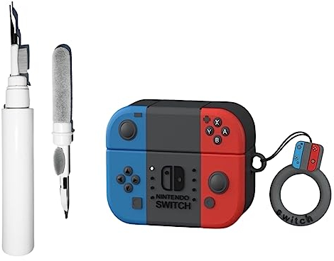 [3 in 1] Hülle für JBL Tune 230NC TWS mit Schlüsselanhänger, niedliches weiches Silikon Cartoon Anime Spiel Schutzhülle Tune 230NC TWS Hülle für Mädchen Jungen mit Reinigungsset