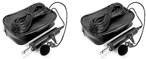 liovitor 2X 6.5mm Microphone Mic for Saxophone Violin Musical Instrument Lavalier Lapel