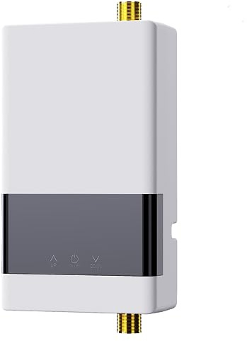 Instant Electric Water Heater, 6000W Mini Instant Water Heater Energy Saving Intelligent Temperature Control, Tankless Water Heater for Bathroom Kitchen (110V White)