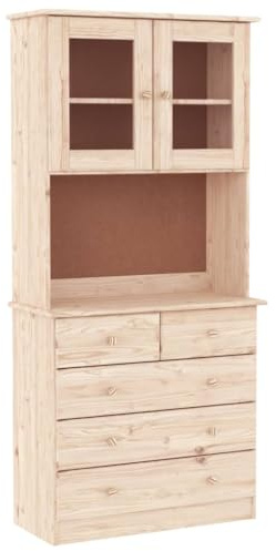 vidaXL Buffet Alta 77x35x165 cm Bois Massif de pin