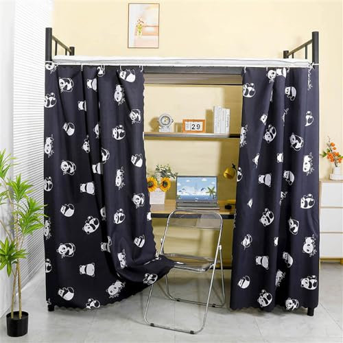 Treer Bettvorhang Hochbett Etagenbett Blackout Vorhänge Staubdicht Betthimmel Hochbett Kinder Bettzelt Schlafsaal Bettvorhänge Schlafzimmer Studentenwohnheim (1,5 m x 2,2 m (1 Stück),Panda)