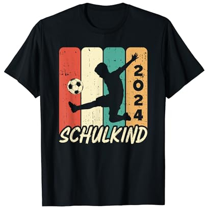 Schulkind 2024 Fußball Einschulung Jungen Erstklassig T-Shirt