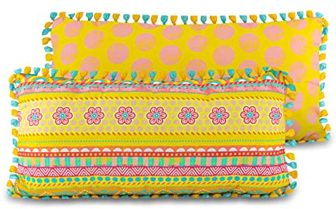 Bine Brändle - Dekokissen - Bunte Auswahl - Kissen mit Füllung - Mandalas - Bordürenliebe - Blüten - Blätter - Seerosenteich - Unterwasserwelt - Herzen - Monster - Regenbogen