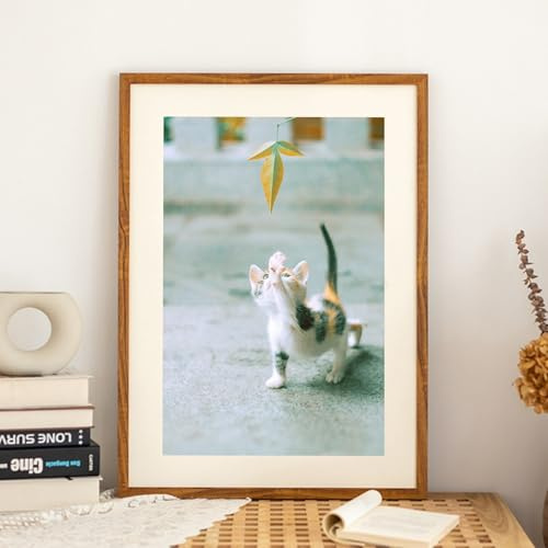 Whoiy Bilderrahmen Echtholz 26x38 Wandbehang Fotorahmen Braun Einfach Vertikal & Horizontal, Family Hochzeitsgeschenk Foto Geschenk