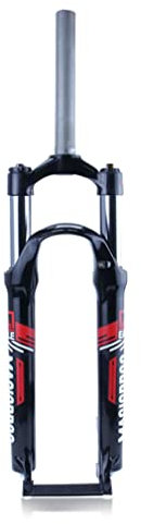 ZJHAHJY Bike Mechanical Suspension Fork 24 Inch BMX Folding Bike Fork 80 Travel Rebound Adjustment 1-1/8 Straight Front Fork Disc Brake 9mm QR Manual Lockout(24inch Red)