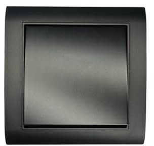 N&L Unterputz, Wechselschalter/-taster mit Wippe im 1-fach Rahmen, FORMAT, schwarz, gewölbt