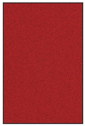 vidaXL Fußmatte Rot und Schwarz 120 x 180 cm Polypropylen und Vinyl, Moderner rechteckiger Rutschfester Fußmatte, schicker Eingangsrahmen, langlebiger Hallenteppich