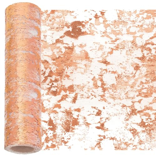 Swpeet 11x354 pollici oro rosa paillette scintillante tavolo Runner, scintillante foglia metallica maglia sottile rulli di decorazione, foglia maglia sottile, pezze centrali decorazioni per festa