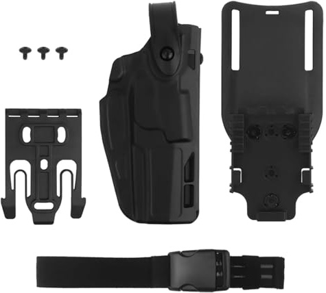 YChoolco Taktisches Airsoft-Holster for Rechtshänder, mit QLS-Schnellverschlusssystem-Beinadapter, passend for Glock 17 19 22 23 31 32