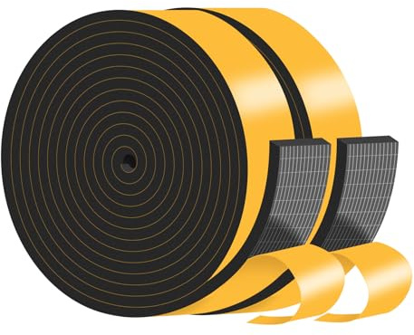 Dichtband Selbstklebend,Reduziert Geräusche & Klappern,20mm x 3mm x 10M | Lärm Schalldämmung Wasserdicht Gummidichtung,Abdichtungsband,Schaumstoff für Boxen, Türen,Schwarz