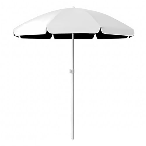 QUSYZD 5,3 Fuß Terrassenschirm für den Außenbereich, Sonnenschutz-Marktschirme, wasserdichter Gartenschirm, 5 Farbwechsel,White-1. 6m(5.3ft),White-1. 6m(5.3ft)