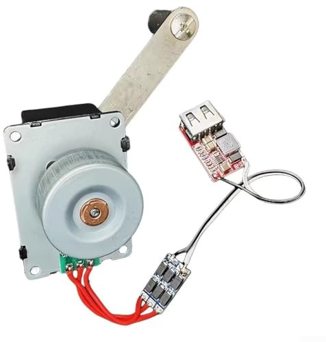 Manuelles Dynamo-Handy-Ladegerät mit Zündung und LED-Licht, kompaktes und tragbares Design, ideal für Outdoor-Aktivitäten, Reisen und Stromversorgung (Akku-Version)