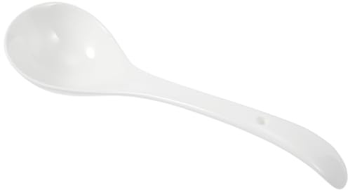 Cuchara Sopera Grande de Cerámica white, 1 Pieza, Multiusos para Sopa, Arroz y Papilla, Resistente y Fácil de Limpiar, Adecuado para Restaurante y Uso Doméstico