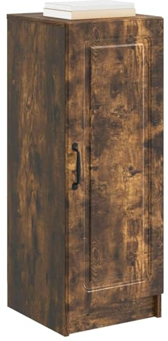 vidaXL Sideboard Geräucherte Eiche 33 x 34,5 x 87 cm Holzwerkstoff, Wohnzimmerstauraum, rechteckiger Buffet-Schrank, großer Sideboard, vielseitige Esszimmermöbel