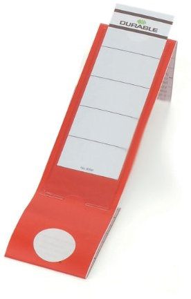 Durable Ordofix Ordner-Etiketten (60 mm breit, 10 Stück pro Packung), 10 Packungen rot