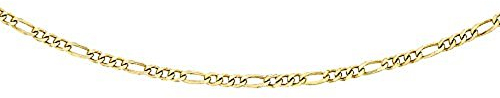 CARISSIMA Damen 9k (375) Gelbgold 1.1mm Diamantschliff Figaro Halskette 1.15.0013 41cm/16zoll