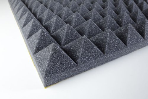 Eurokustik Pyramidenschaumstoff PU Piramide 50 selbstklebend - Anthrazit 1000x500x50mm 0,5mq