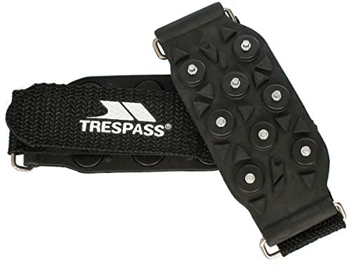 Trespass Clawz, Black, 1 Pair Crampon / Spikes with Carrier Bag, Black