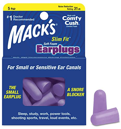 Mack's Macks Safe Sound Slim Fit Soft Foam Ear Plugs - 5 Pairs
