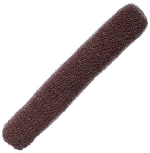 Comair 3040037 Bun Rolle braun rund lang, 4 x 22 cm, 14 g