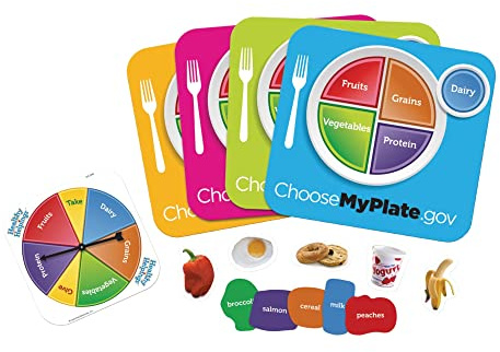 Learning Resources Healthy Helpings A Myplate Game, 2-4 Players, 56 Piece Set, Ages 4+