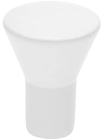 SIRO Möbelknopf Hennef, Schlicht, Druckguss reinweiß pulverbeschichtet, 16 mm x 20 mm x 16 mm, 819-16PB1