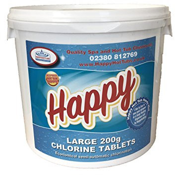 200g Large Chlorine Tablets for Swimming Pools from Happy Hot Tubs Pool