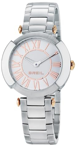 Breil Uhr Damen FLAIRE Ziffernblatt Silber Bewegung NUR Zeit Quartz e Bracelet Stahl Silber TW1443