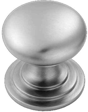 Carlisle Brass Premium Quality Solid Victorian Cabinet Cupboard Door Knob - Satin Chrome (25mm dia (1))