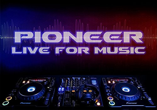 Poster Pioneer Mixer DJ Wand Kunst