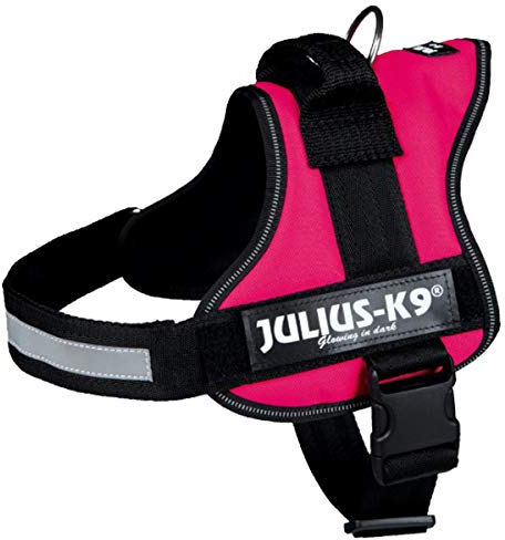 TRIXIE JULIUS K9 Powergeschirr Gr. 0-3 Hundegeschirre Hunde Brustgeschirr (M-L(58-76 cm/40 mm), fuchsia)