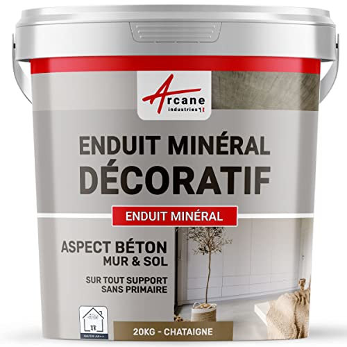Enduit décoratif, mural et sol, rénovation chambre, cuisine, salle de bain - 20 kg Châtaigne - ARCANE INDUSTRIES