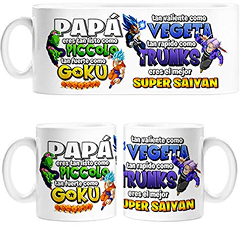 Diver Bebé Taza papá eres el mejor Super Saiyan frase ilustración parodia - Cerámica