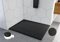 Sellon24® Rechteckige rutschfeste Duschwanne in Steinoptik Schwarz mit Siphon - Stilvoll und Sicher (80x100x3)