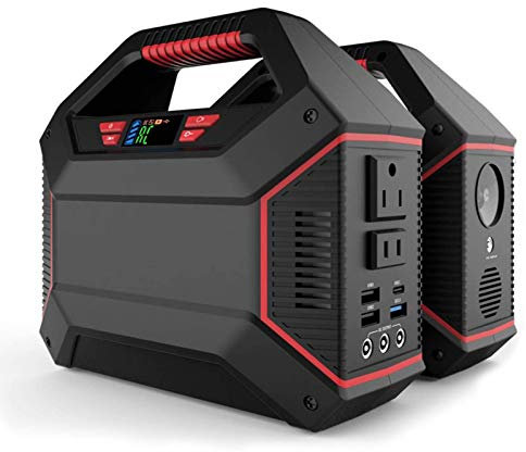 SSCYHT Mobiler Energiespeicher mit 42000mAh 100W Solargenerator mit LED Taschenlampe AC/DC/USB/Typ-C Anschlüssen Notstromversorgung für Haushalt für Laptop Drohne Camping Reisen CP.AP,110v