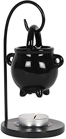 Something Different Duftlampe Hexenkessel, aus Keramik, Kerze, Schwarz