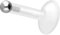 PIERCINGLINE PTFE Labret mit Gewinde Titan AUFSATZ KUGEL 2 mm Piercing Lippe Nase Ohr Helix Silberfarben 1,2 x 6 mm
