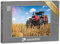 puzzleYOU: Puzzle 100 Teile „Prächtige Ansicht eines Traktors mit Anhänger in einem abgeernteten Rapsfeld“ – aus der Puzzle-Kollektion Traktoren