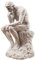 LECMACY Hochwertige Retro-Denkerstatue, Retro, kaltgegossene Bronze, 24 cm, Design der Rodin-Denker-Statue, 14 cm (B x T x H), Sandstone Color