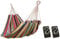 Kronenburg Hängematte 210 x 150 cm, Gesamtlänge 320 cm – Doppelhängematte mit Befestigungs-Set (Aufhängeset) - Belastbarkeit bis 300 kg – Indoor & Outdoor Hängematte Bunt - Farb- und Modellwahl