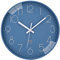 NESIFEE Modern Blue Radio-Controlled Wall Clock, Silent, Easy to Read, Kitchen, Living Room