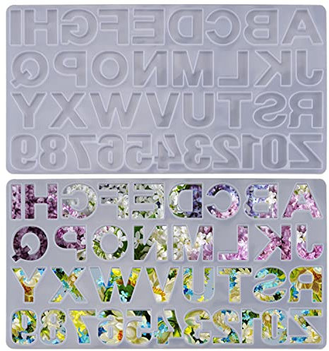 Stampo in silicone a forma di lettere dell'alfabeto, grandi stampi in resina per resina epossidica, artigianato in argilla, portachiavi in resina fai da te, ciondolo per gioielli, saponette