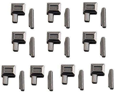 ZXCVWWE 10pcs Metallo Chiusura a Cerniera Fermo Cursore, 8# Perno di Inserimento Cerniera Inferiore Tappo per Riparazione Zip in Metallo, Cucito Sostituzione Fai da Te