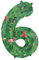 Folat 64156 Luftballon Geburtstag Ziffer Zahl 6 Jungle Vibe Grün 86 cm - Helium Ballon Decoration Geburtstagdeko, Ballon Zahl