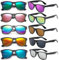 FSMILING 10 Stück Party Sonnenbrillen Set Unisex Partybrille Bunt 80er Sonnenbrille Verspiegelt Set Für Herren Damen