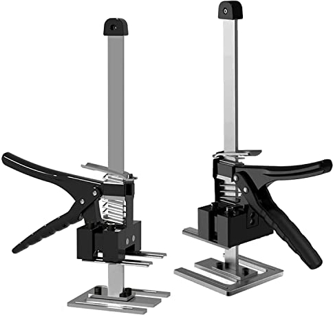 2 pezzi Sollevatore per Mobili Piastrelle con Scala Graduata, Regolabile Labor Saving Arm Tool 29cm, Telescopico Lift, pour Pavimenti e Armadietti (Carico Massimo di 240 kg