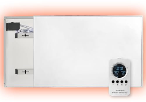 Coldfighting 300W Far Infrared Electric Panel Heater, Under Desk/Wall Mounted/Ceiling Mounted, Wifi Remote Control, Eco Energy Efficient, Safety Overheating Protection
