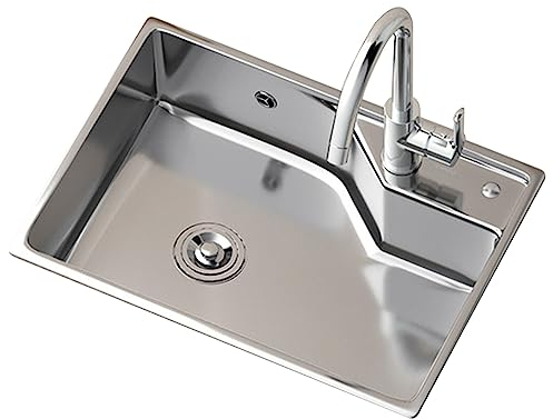 MBROS Lavello da Cucina, Grande lavello Singolo per lavastoviglie Lavello per lavastoviglie in Acciaio Inossidabile 304 Lavandino per stoviglie Nano sottopiano per Uso Domestico