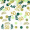 WenmthG - Konfetti 50 Geburtstag Deko Grün - 200 Stück Tischdeko 50er Streudeko Geburtstag Gold - 50 Geburtstag Confetti Frauen, Männer - Deko 50 Geburtstag Party